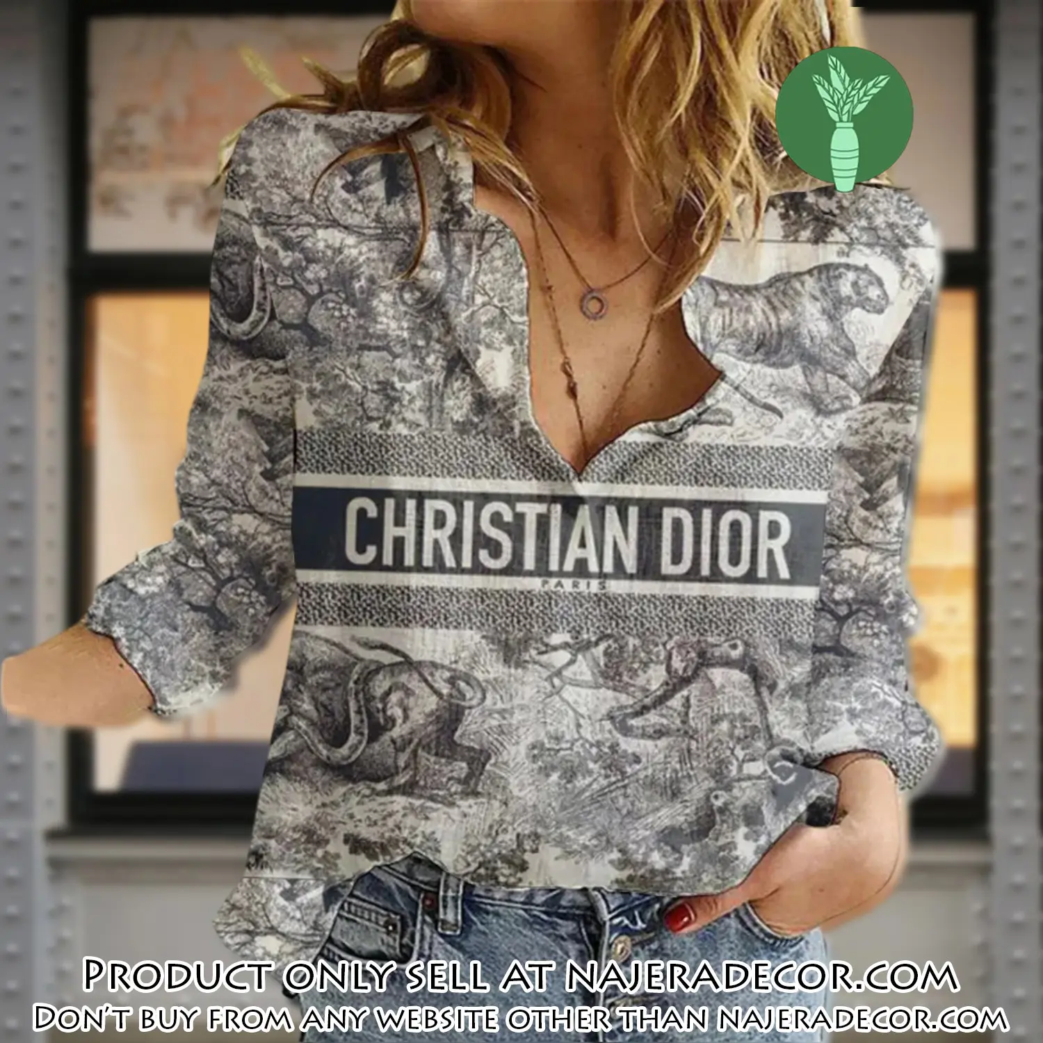 Dior luxury women casual shirt linen shirt wcs1007 njr3348581